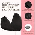 thumbnail image 3 of Extensiones de cabello GOO GOO, cabello humano real, 26 pulgadas, 135 g, 7 unidades, 3 of 9
