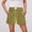 🔥 Gold_New, variant on Gifts Dianli Checkered Shorts Buttoned Women's Checkered Elastic Waist Pocket Casual Pull On Shorts Breathable Summer Sleepwear Homewear Checkered Shorts