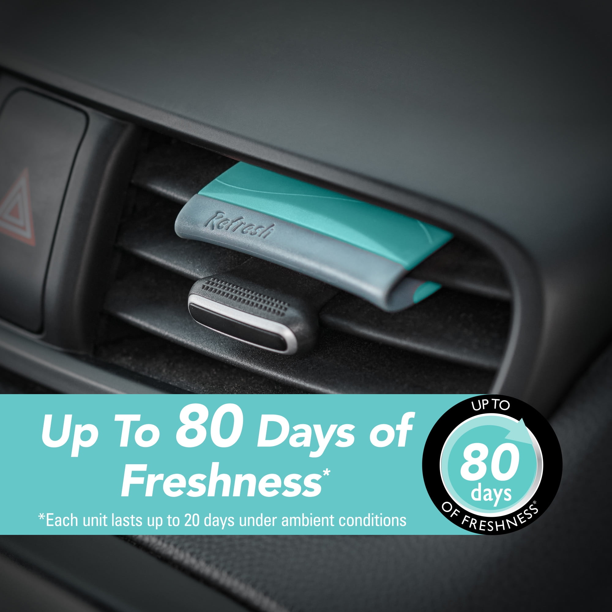 (3 pack) Refresh Your Car! Contour Vent Stick Car Air Freshener - 4 Count (Crisp Laundry Scent)