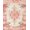 Pink Cream, Pattern 2, variant on ODIKA Pink Distressed Vintage Songbird Botanical Scroll Flower Boho for Entryway, Kitchen, Mudroom, Stain Resistant Flatwoven