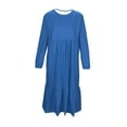 thumbnail image 3 of Posijego Big Girls Tiered Maxi Dresses Spring Long Sleeve Flowy Tiered Dress Casual Fall Dresses with Pockets, 3 of 6