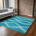 thumbnail image 6 of Addison Rugs Mayfield Washable Transitional Tribal, Diamond Turquoise Rectangle Rug, 8' x 10', 6 of 6