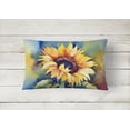 thumbnail image 3 of Sunflowers in Watercolor Fabric Decorative Pillow 12 in x 16 in, 3 of 4
