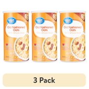 (3 pack) Great Value 100% Whole Grain Old Fashioned Oats, 42 oz
