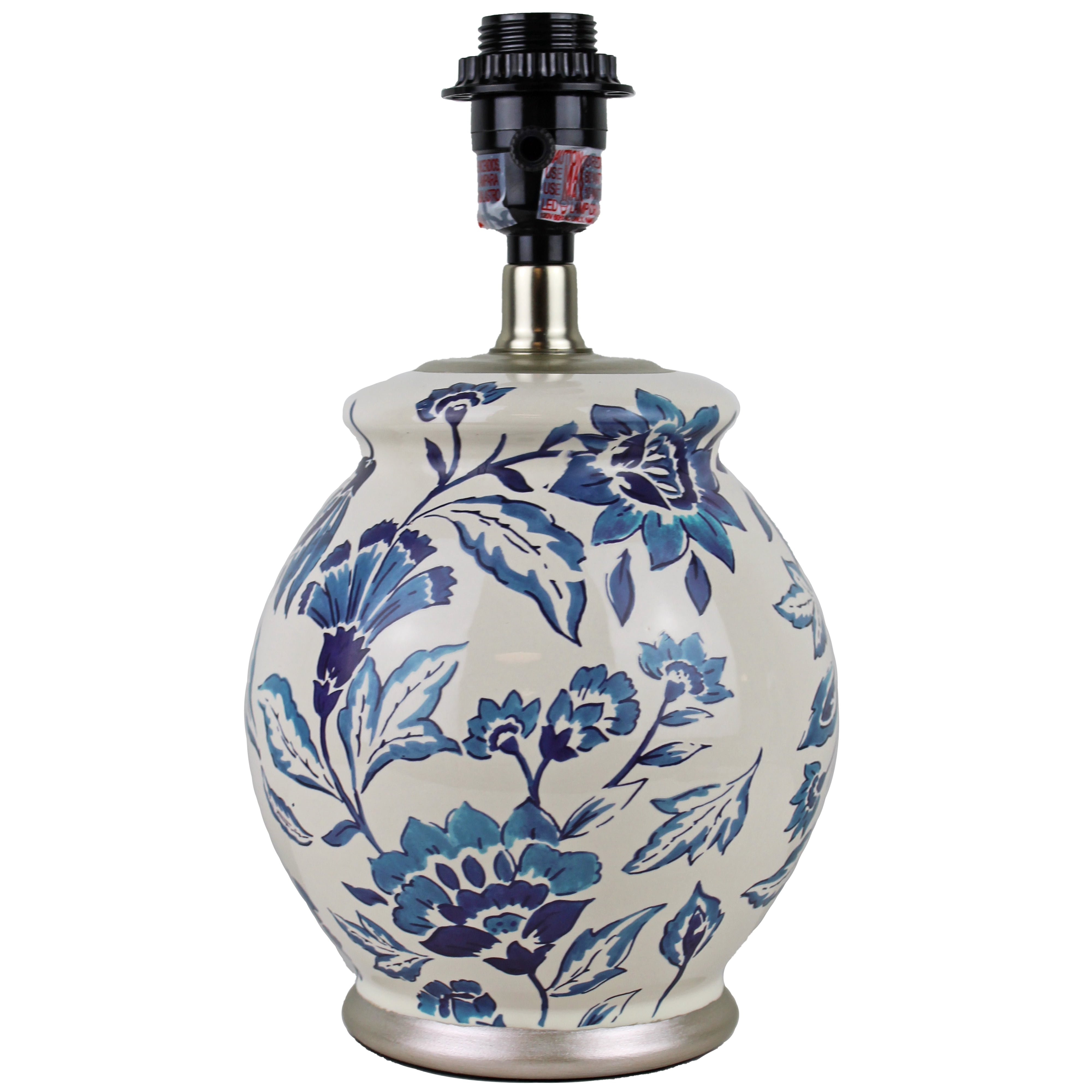 Better Homes & Gardens Floral Ceramic Lamp with Shade, 17"