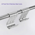 thumbnail image 3 of SZTXJ S-shaped stainless steel S hooks, set of 20 for the bathroom and kitchen, 3 of 4