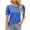 Blue, variant on gakvbuo Womens Tops!Women's Fashion Solid Round Neck Short Sleeves Casual T-Shirt Top