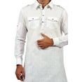 thumbnail image 4 of Saris and Things White Pathani Suit for Men, 4 of 6