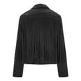 thumbnail image 5 of Mrat Cardigan Women Fit Casual Coat Fringe Coat For Ladies Cowboy Style Coat Long Sleeve Tassels Cardigan Coat Zip Up Anorak Outwear, 5 of 9
