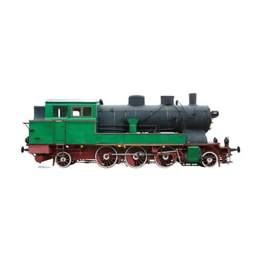 Advanced Graphics Green and Red Steam Locomotive - 30" x 88" - Cardboard Standup