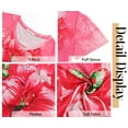 thumbnail image 5 of Fantaslook Blouses for Women Dressy Casual V Neck Pleated Tunic Tops Summer Short Sleeve Boho Shirts, 5 of 7