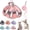 Pink, variant on Miaocao Cute Plaid No Pull Dog Harness for Small Dogs Soft Mesh Small Dog Harness and Leash Set Easy Walk Step in Puppy Harness Vest Pet Cat Chihuahua Yorkie Shih Tzu Dog Harnesses (Blue,S)