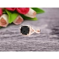 thumbnail image 4 of Staggering Looking 2.05 Carat Cushion Cut Black Diamond Moissanite Engagement Ring 10k Rose Gold Halo Wedding Ring Anniversary Promise Surprisingly Ring, 4 of 9