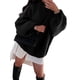 thumbnail image 3 of Suéteres de Cuello Alto de Gran Tamaño para Mujer, Jerseys de Punto Grueso de Larga, Ropa de Moda de Invierno, Otoño Negro L, 3 of 7
