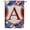 Monogram A, variant on America Forever Patriotic Shield Monogram Z House Flag, 28 x 40 inch Double Sided, Red White Blue Letter Z Flag, USA Shield Decorative Outdoor Yard Art, Memorial Day 4th of July Decor
