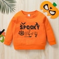 thumbnail image 2 of Diconna Chandail d'Halloween pour Enfants à Imprimé de Lettres, Col Rond, Manches Longues, Chandail, 2 of 9