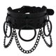 thumbnail image 1 of Gargantilla gótica punk negra, collar de cadena gótica, gargantilla de cuero oscura, collar Harajuku Rock, accesorios para festivales de brujas grunge., 1 of 5
