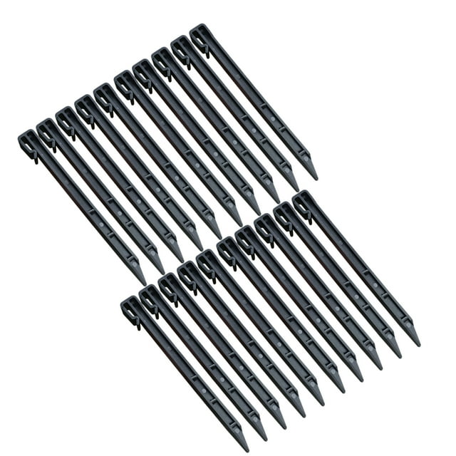 Scienceny 20 piezas de estacas de seguridad para jardín y Patio Negro