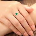 thumbnail image 2 of 8X10 mm Round Emerald Engagement Ring, 925 Sterling Silver Wedding Ring, Unique Twist Ring, Vintage Bridal Ring, Five Stone Anniversary Ring, Promise for Love, 2 of 4