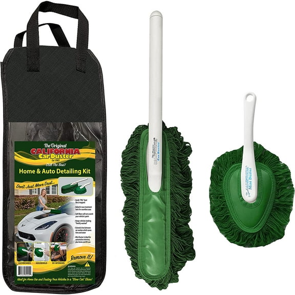 California Car Duster Detailing Combo with Plastic Handle and Green Mop, 2 lb