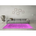 thumbnail image 3 of Ahgly Company Indoor Square Oriental Pink Industrial Area Rugs, 6' Square, 3 of 4