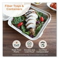 thumbnail image 3 of 8.8 in. x 8.2 in. x 2.9 in. Paper Fiber Hinged Containers - Natural (300/Carton), 3 of 6