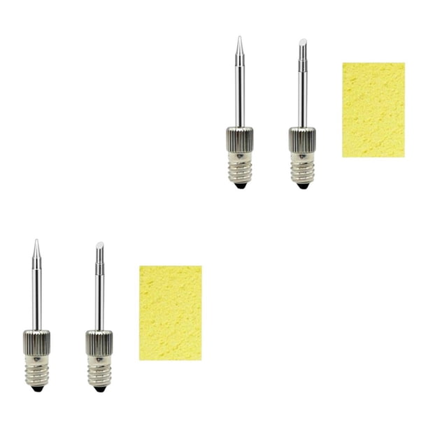 Scienceny Copper Soldering Iron Tips Kit Parts Sponge with Cleaning for E10 Interface Consejos C 2piezas
