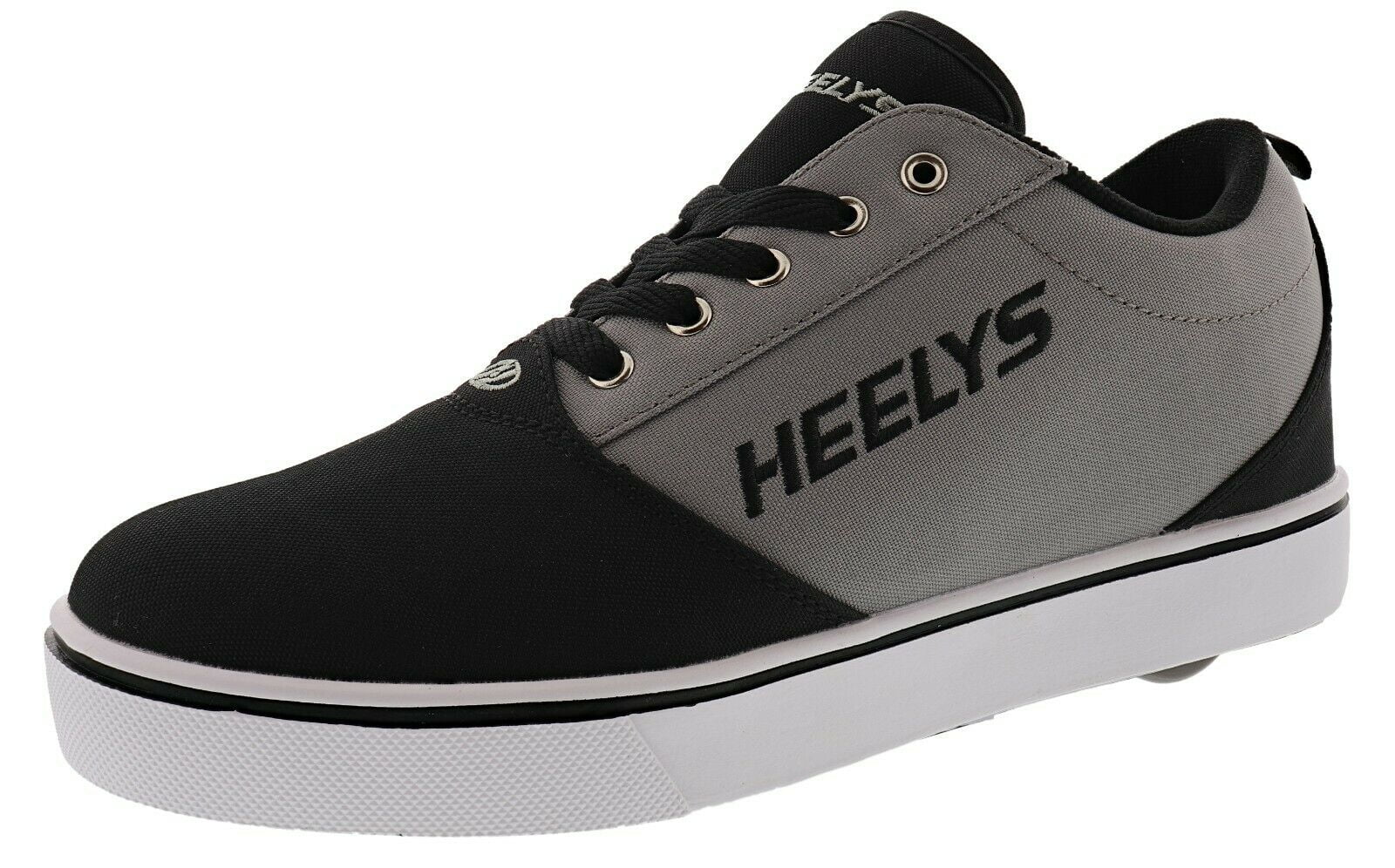 Wheeled Skate Shoes Children Boys Heelys Gr8 Pro Skate Shoes In Black Grey 