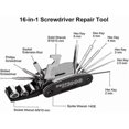 thumbnail image 3 of Cycling repair tool kit with 16 multifunctional tools, 3 of 5