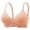 #662-Red, variant on Women's Solid Color Wire-Free Ribbed Push-Up Bra with Back Closure for Everyday Comfort