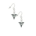 thumbnail image 3 of Delight Jewelry Silvertone Caduceus - LVN Silver tone Infinity French Earrings, 3 of 4