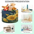thumbnail image 4 of Round Toy Storage Basket Foldable Storage Basket for Home Decor Laundry Basket20" x 14" Vintage Sunflowers and Beautiful Butterflies, 4 of 6