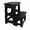 black, variant on 2-step folding stool, portable plastic anti-slip step, compact folding adult step stool, suitable for kitchen, bathroom, bedroom, office, RV, swimming pool and home use