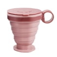 thumbnail image 1 of Taza de silicona plegable con tapa de 220 ml, apta para lavavajillas, a prueba de fugas, portátil, para café, té, camping, senderismo y oficina., 1 of 8