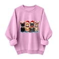 thumbnail image 4 of Women's Christmas Cat Graphic Sweatshirt Crew Neck Long Sleeve Casual Pullover Top, 4 of 5