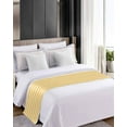 thumbnail image 4 of Xipuska Yellow Orange Striped Bed Runners for Twin Size Bed, Decorative Bed Throws for Foot of Bed, Fall Farmhouse Simple Lines Bed Runner Sofa Throw Bedding Scarf Protector Slipcover for Bedroom, 4 of 6