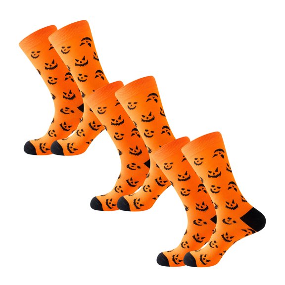 DJN Socks Halloween Socks for Women Fuzzy Socks for Women Fluffy Cozy Slipper Socks Fall Halloween Socks Gifts Pumpkin Slippers Cotton Blend A One Size