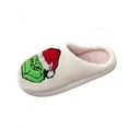 thumbnail image 2 of Grinch Christmas Slippers for Women Men,Cute Plush House Slippers,Cozy Indoor Outdoor Slip-On Shoes,Grinch Movie Themed Gift for Fans(8-9Women/7-8Men), 2 of 9