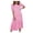 Pink, variant on Ichuanyi Woman Dress, Clearance Summer Women Sexy Bubble Sleeve plaid printed patchwork Loose Skirt Dress