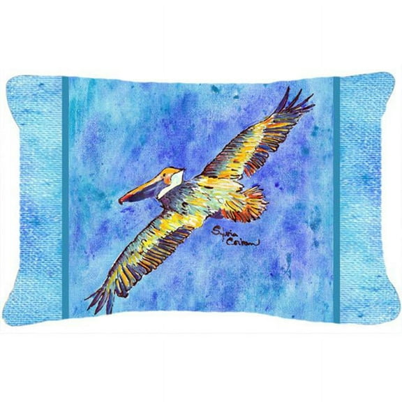 Carolines Treasures  Pelican Indoor & Outdoor Fabric Decorative Pillow