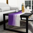 thumbnail image 4 of Purple Waves Table Runner 72 Inches Long - Ombre Abstract Art Gradient Modern Kitchen Dining Burlap Linen Tablerunner for Small/Round/Square/Wedding/Coffee/Dining Table Party Home Décor 13 x 72, 4 of 8