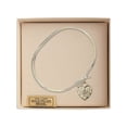thumbnail image 3 of 7 inch Oval Eye Hook Bangle Bracelet w/ Graduation Heart in Gold-Filled, 3 of 3
