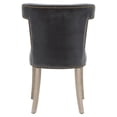 thumbnail image 4 of Dining Chair with Sculpted Wingback and Nailhead Trim, Black, 4 of 5