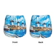 thumbnail image 3 of Balery Greek Island Windmills Painting Pantalones cortos deportivos para mujer con forro y dos bolsillos, elásticos, para entrenamiento, gimnasio, yoga-Small, 3 of 7