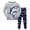 Grey, variant on Cozy Pajamas Little/Big Boys Shark Pattern Long Sleeves Holiday PJs Set Kid Size 6-18(4-5 Years)Grey