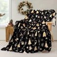 thumbnail image 3 of Christmas Throw Blanket Christmas Tree Snowflake Blanket Ultra Soft Flannel Fleece Blankets Winter Plush Fuzzy Warm Bed Blankets Christmas Holiday Decor for Couch Bed 60" X 80", 3 of 7