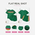 thumbnail image 6 of BLOCLOALO 2 Piece Lounge Set Short Sleeve Shirts Women Outfits Sweatsuit Casual Striped Pullover and Shorts Sets Travel Plus Size Workout Sets Sweatpants and Sweatshirt Set Comfy Lounge Set Green Xl, 6 of 7