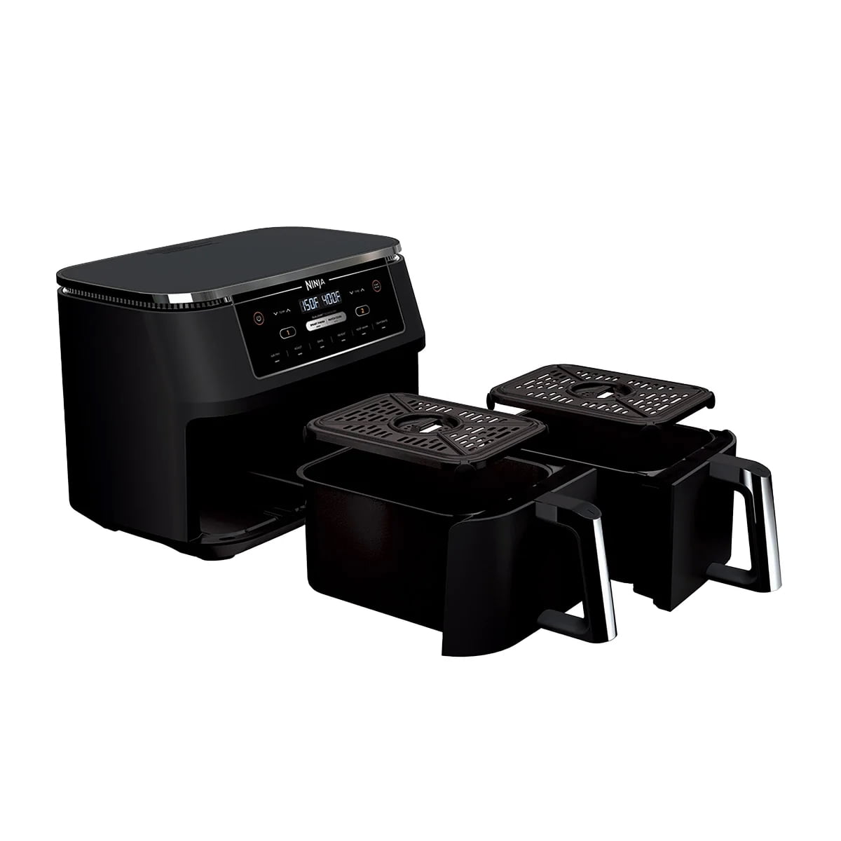 Ninja, Air Fryer, Foodi 6-in-1 XL 2-Basket, with DualZone Technology, 1700 Watts, Non-Stick, Black