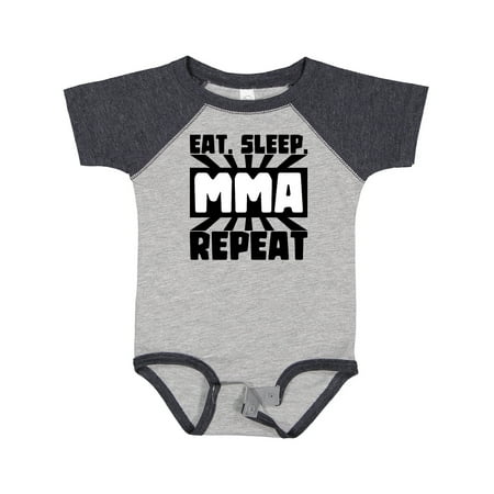 

Inktastic Eat Sleep MMA Repeat Gift Baby Boy or Baby Girl Bodysuit