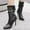 Black, variant on POROPL Knee High Boots for Women Winter Fall High Heel Pointed Toe Knight Shoes,Womens Boots Size 4.5